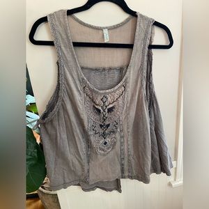 Free People open back tank top shirt